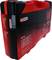 Czarny i czerwony walizka narzędziowa marki KS Tools z uchwytem do przenoszenia. Na opakowaniu przedstawione są narzędzia i szczegóły dotyczące zawartości.