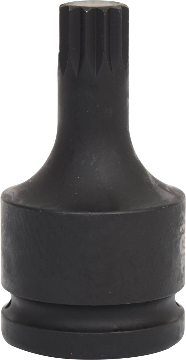 Czarny sześciokątny klucz płaski z żebrowanym uchwytem.