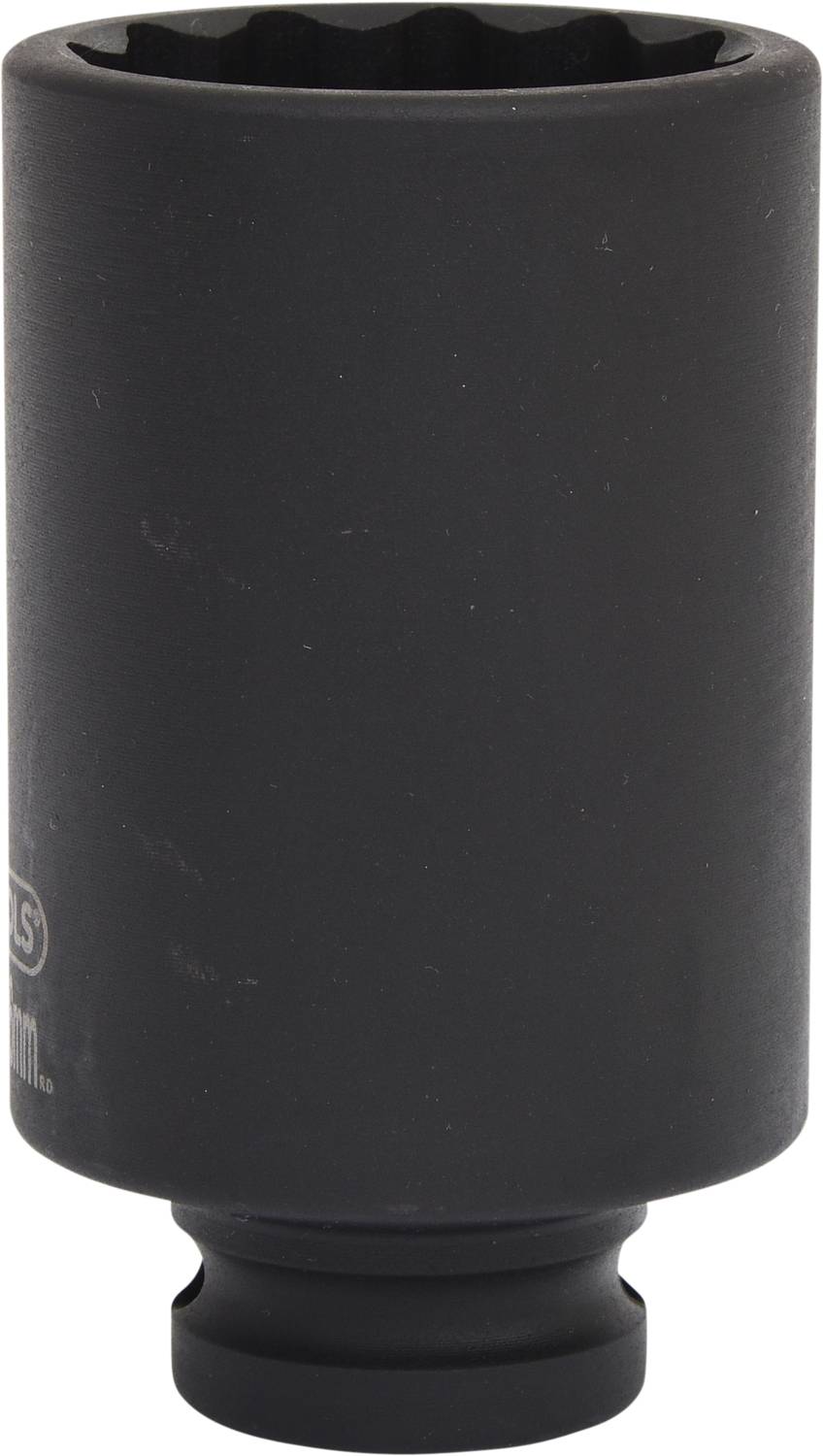 Czarny, cylindryczny łącznik metalowy używany do dokręcania lub odkręcania śrub lub nakrętek w zastosowaniach mechanicznych.