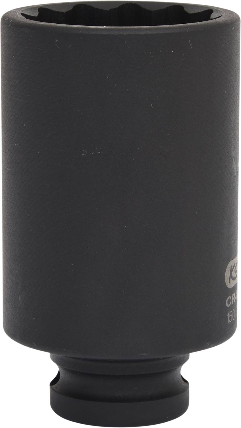 'Czarna, cylindryczna nasadka do klucza, odpowiednia do zastosowań przemysłowych.'