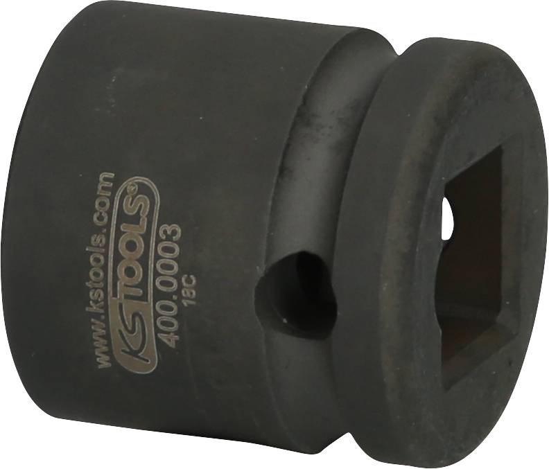 Czarna nakrętka z otworem na dźwignię, grawerowana napisem 'KSTools 400.0003'. Kluczowe narzędzie w warsztacie lub zastosowaniach rzemieślniczych.