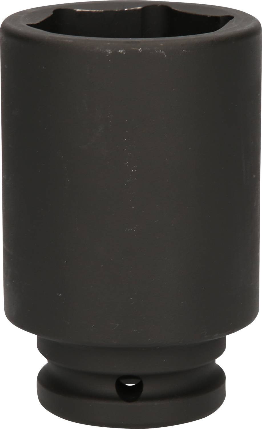 Ilustracja czarnego klucza sześciokątnego (nasadowego), który został zaprojektowany do użycia z kluczem udarowym do mocowania nakrętek.