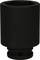 Czarny, sześciokątny adapter udarowy wykonany z metalu, przeznaczony do stosowania z kluczem udarowym.