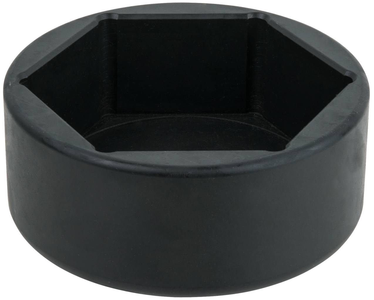 Czarna, sześciokątna część narzędziowa, przypominająca dużą nasadkę klucza. Odpowiednia do dużych nakrętek lub śrub.