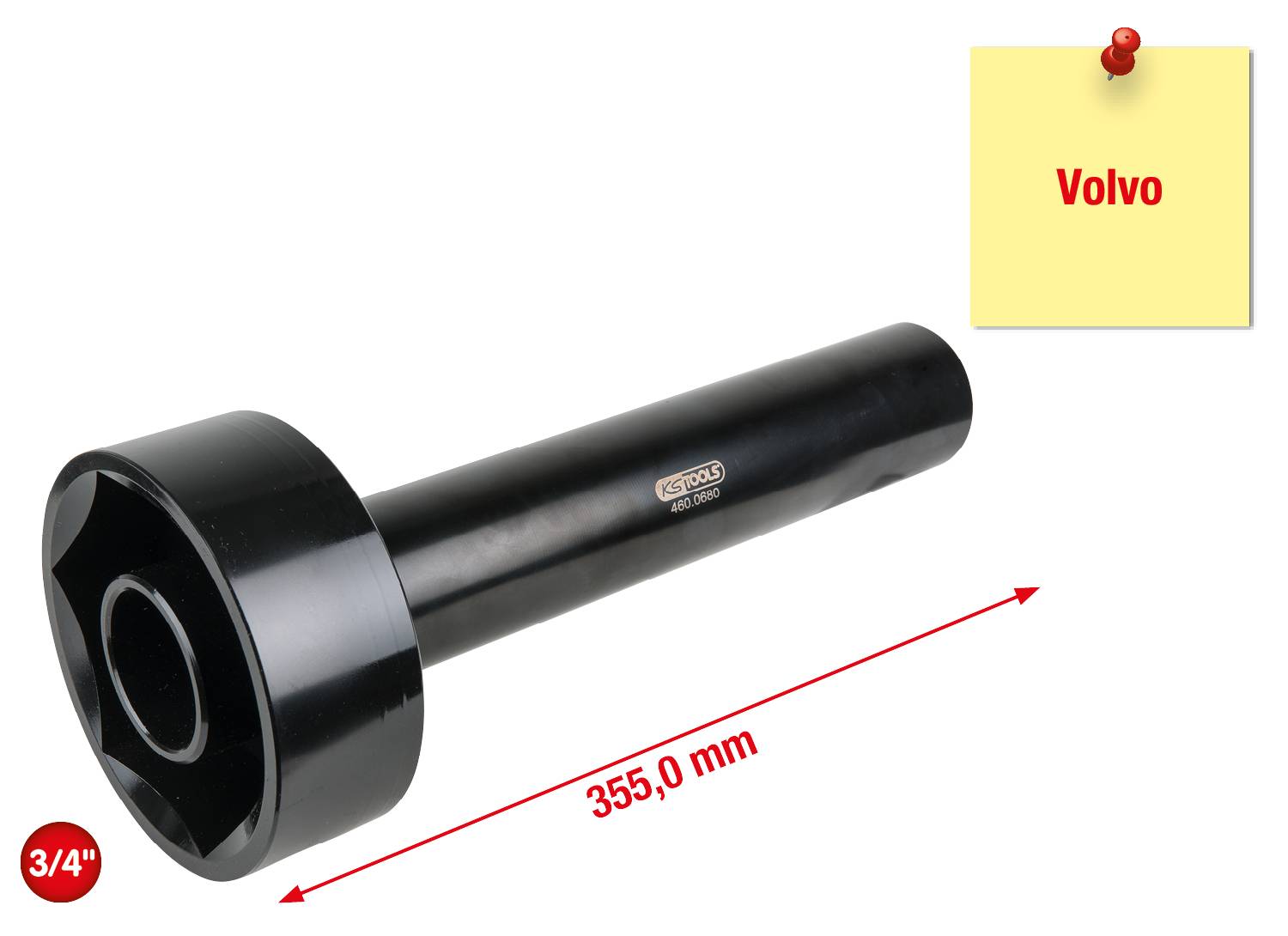 Klucz do śrub/nakrętek do Volvo, długość: 355,0 mm, napęd: 3/4".