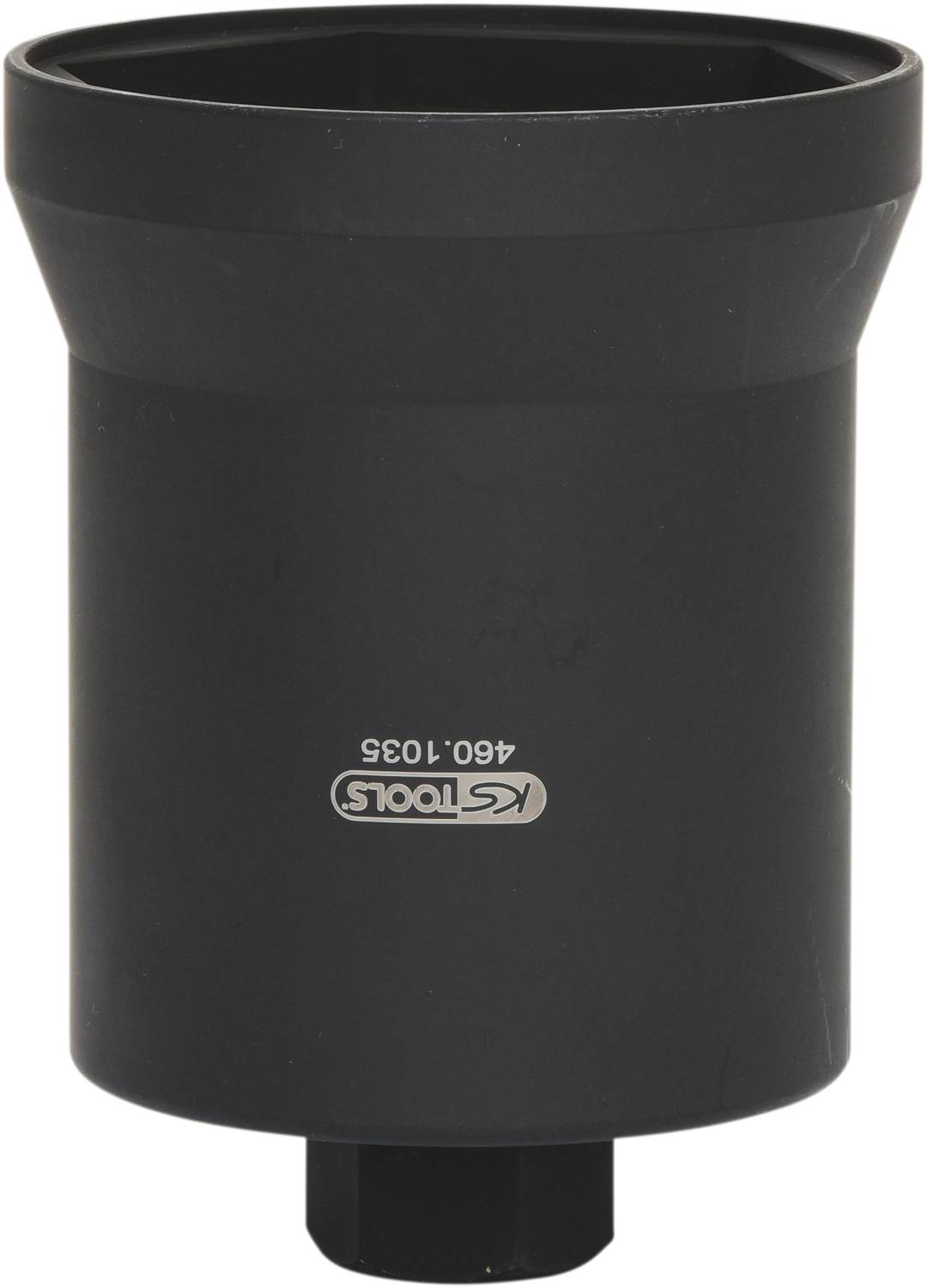Czarny adapter narzędziowy sześciokątny do wbijania z nadrukowanym oznaczeniem marki 'KS Tools 460.1035'.