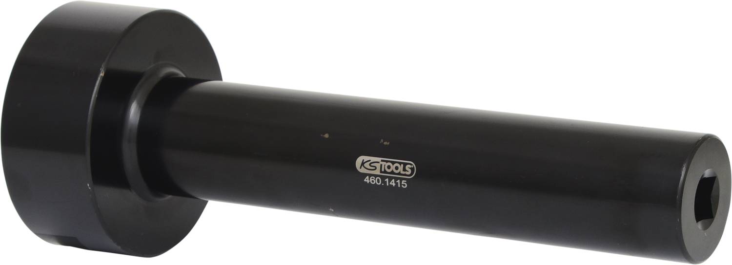 Czarny adapter narzędziowy firmy KS Tools z napisem '480.1415', o kształcie cylindrycznym, metalowy, przeznaczony do zastosowań maszynowych.