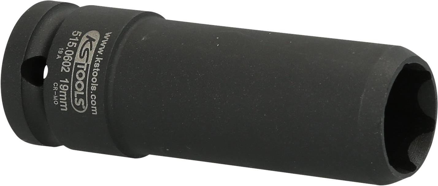 Czarny klucz nasadowy z napisem 'KS Tools 515.602 9 mm'. Odpowiedni do użycia z kluczami nasadowymi.