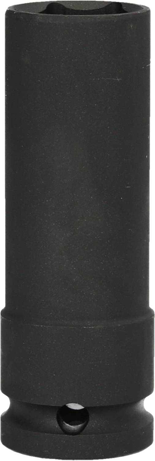 Czarny cylindryczny metalowy adapter, prawdopodobnie element wyposażenia do połączeń narzędzi lub maszyn.