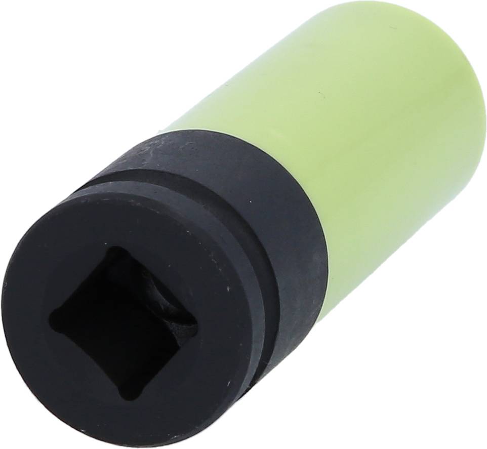 Cylindryczny adapter z czarną głowicą i zielonym trzonkiem. Używany głównie do łączenia narzędzi.