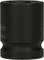 Czarna sześciokątna nasadka o rozmiarze 21 mm, stosowana do prac śrubowych, kompatybilna z grzechotkami lub kluczami.