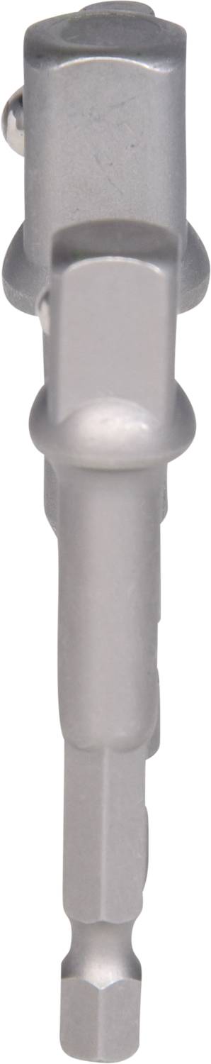 Srebrny adapter klucza nasadowego używany do łączenia narzędzi o różnych rozmiarach.