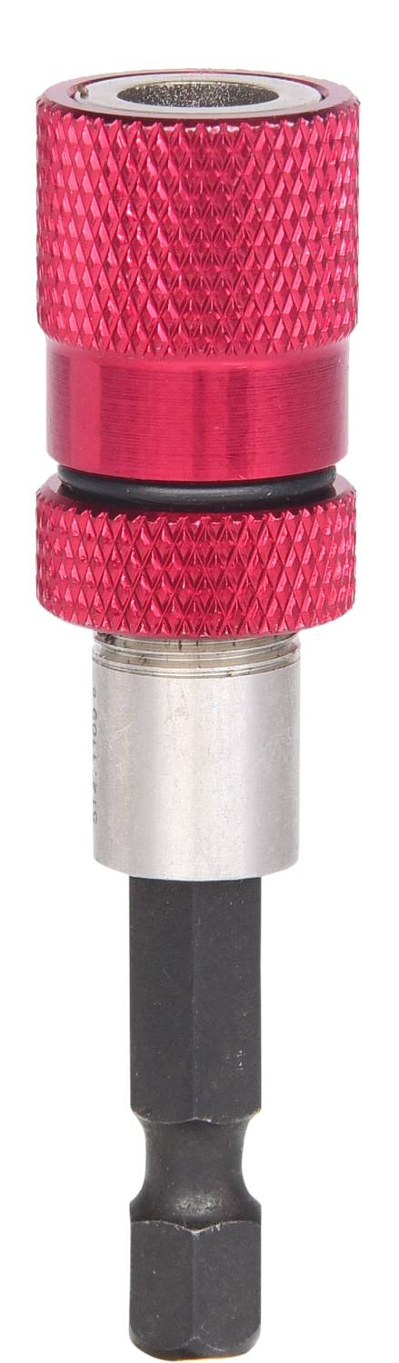 Czerwony magnetyczny uchwyt bitów z sześciokątnym chwytem, odpowiedni do wkrętaków i wiertarek.