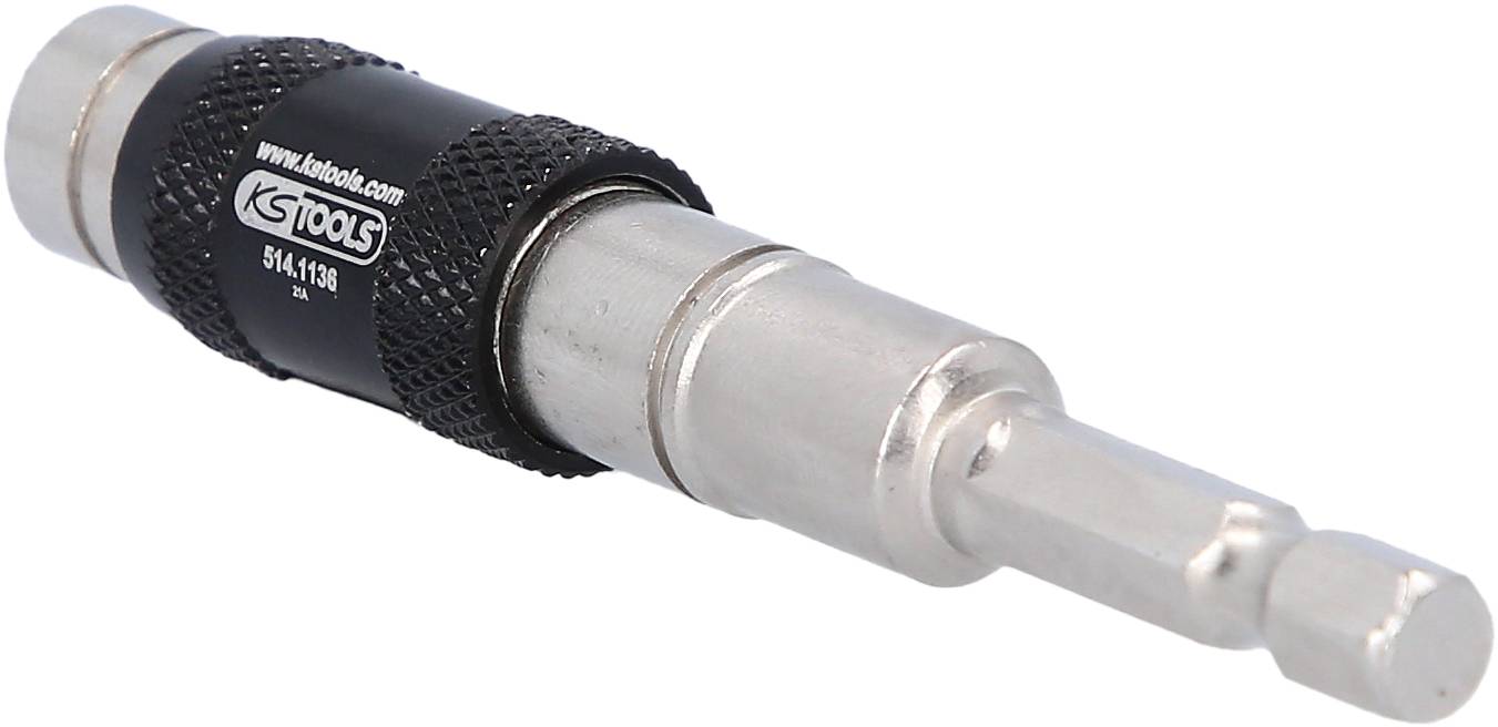 Nasadka z ergonomicznym uchwytem, przeznaczona do precyzyjnych prac śrubowych. Model firmy KS Tools, o średniej cylindrycznej budowie.