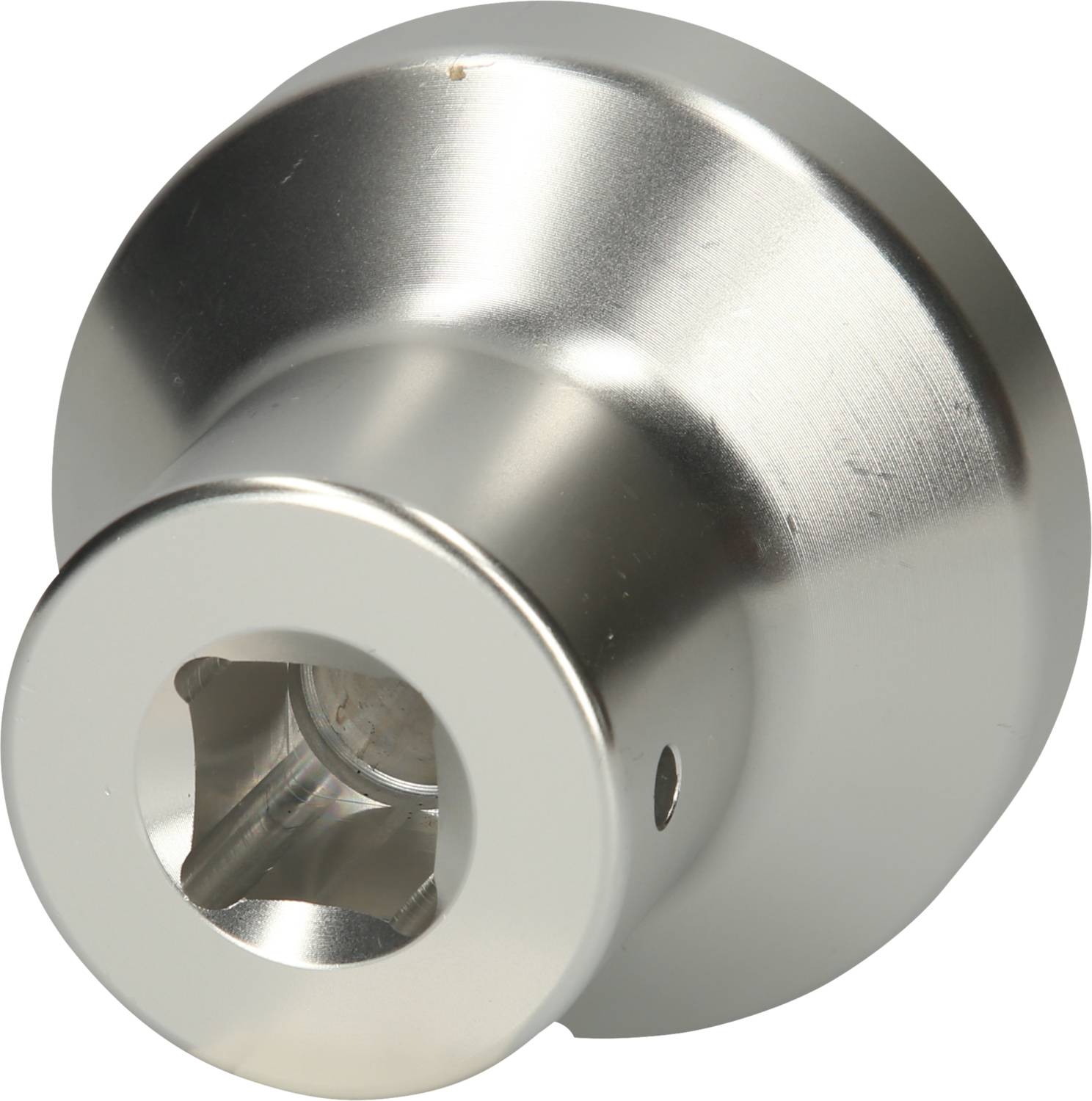 Metalowy cylindryczny element z centralnym otworem i otworem bocznym, często stosowany w zastosowaniach mechanicznych.