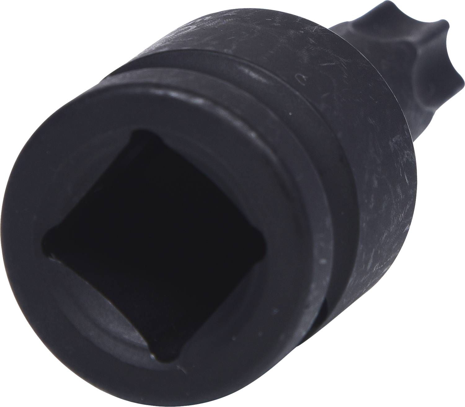 Czarny adapter do grzechotki z kwadratowym mocowaniem.