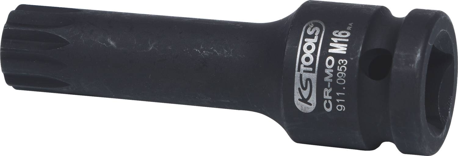 Nasadka klucza 'KS Tools', M16, czarna, 911.0953, do profesjonalnych zastosowań mechanicznych, wytrzymała i solidna.