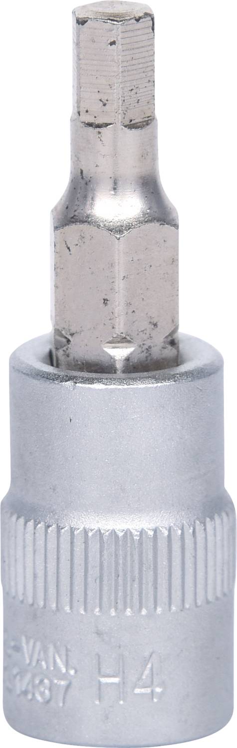 Metalowy klucz nasadowy z łbem sześciokątnym, stosowany do śrub sześciokątnych. Odpowiedni do prac naprawczych i montażowych.