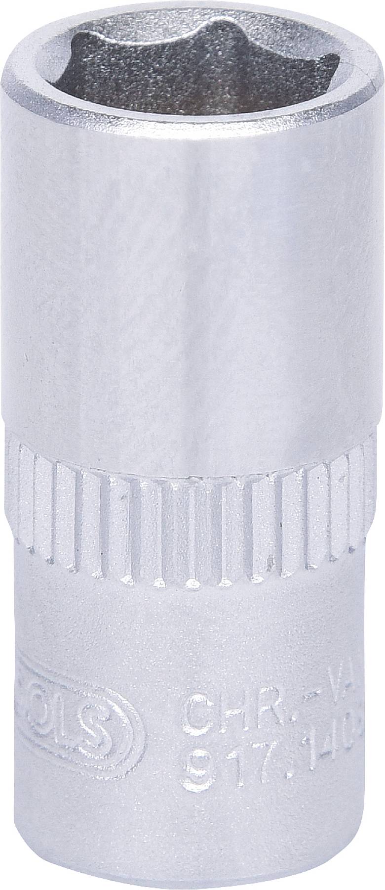 Metalowa nakrętka z żebrowanym uchwytem. Stosowana do dokręcania lub poluzowywania nakrętek i śrub w zastosowaniach technicznych.