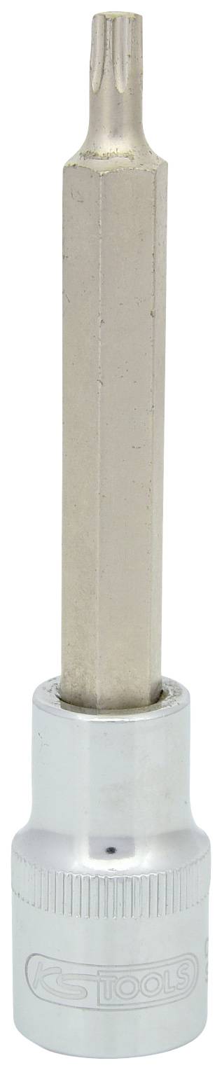 Klucz nasadowy z łbem sześciokątnym i srebrnym uchwytem, używany do dokręcania lub odkręcania śrub i nakrętek.