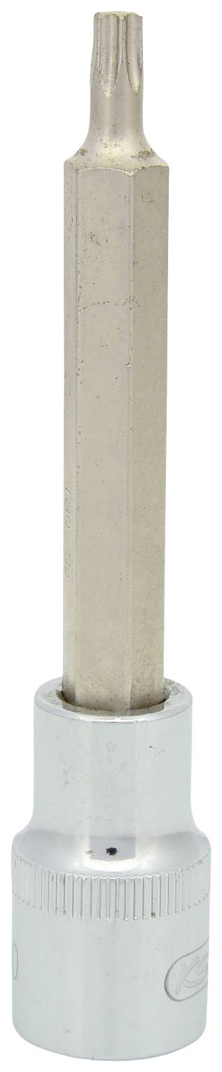 Bit wkrętaka Torx z długim trzpieniem, przeznaczony do wkrętów o gwieździstym wzorze, najczęściej stosowany w pracach mechanicznych lub montażowych.