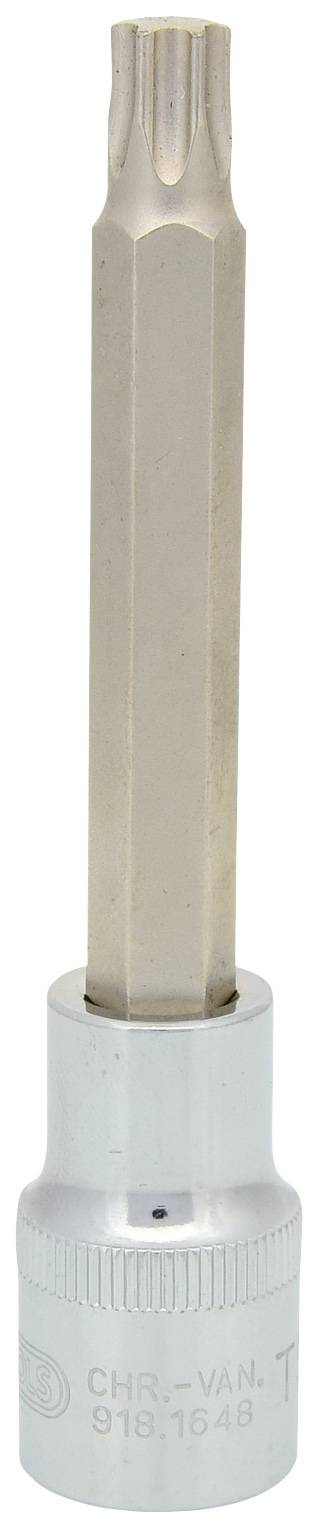 Sześciokątny klucz nasadowy z bitem Torx, w srebrnym i złotym odcieniu, odpowiedni do precyzyjnego dokręcania śrub.