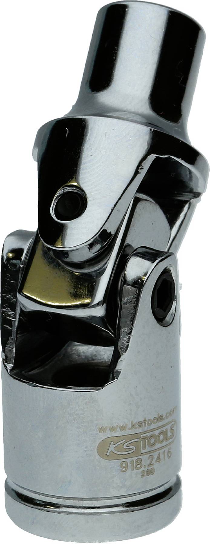 Zbliżenie błyszczącego, regulowanego klucza płaskiego z mechanizmem przegubowym. Stosowany głównie w pracach mechanicznych.