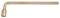 Złoty klucz imbusowy z napisem '12' jest przedstawiony. Posiada żebrowaną powierzchnię dla lepszego chwytu.