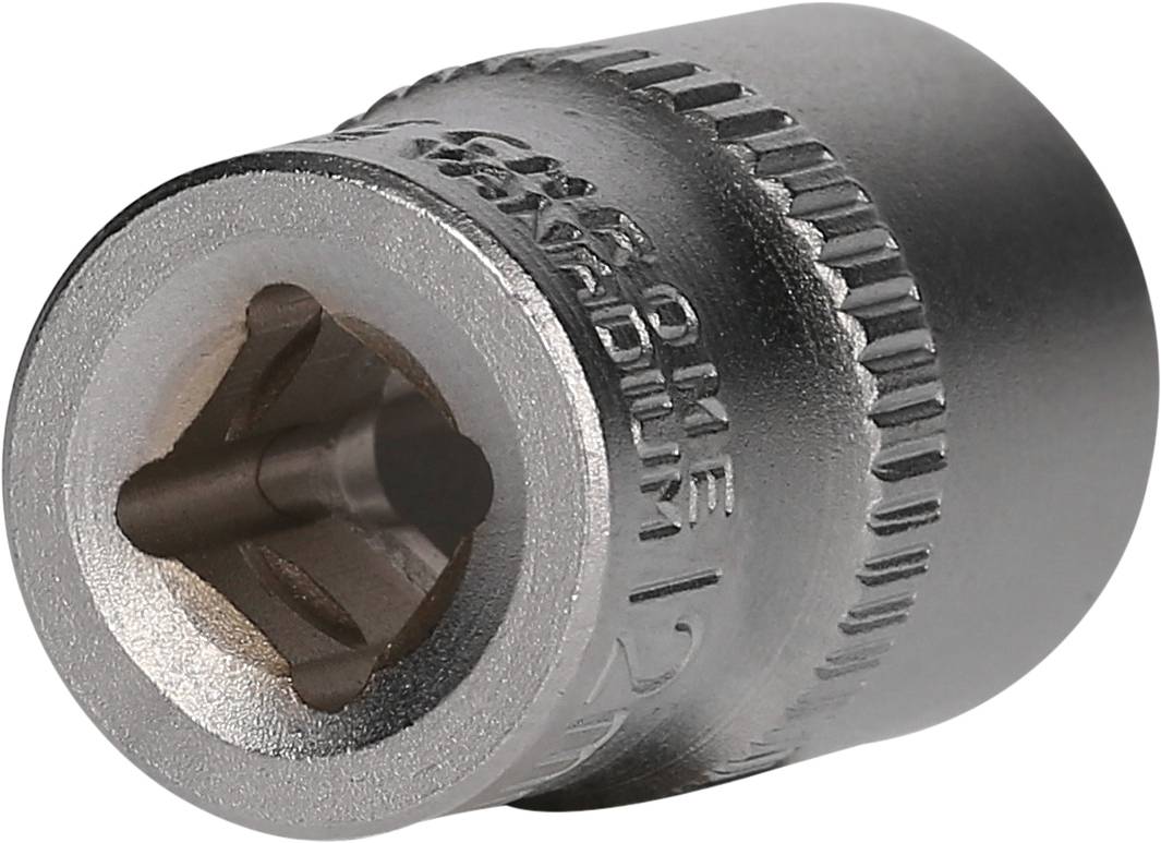 Metalowa wtyczka z wytłoczeniem CDX, ułożona poziomo, pokazująca kwadratowy otwór; nadająca się do zastosowań mechanicznych.