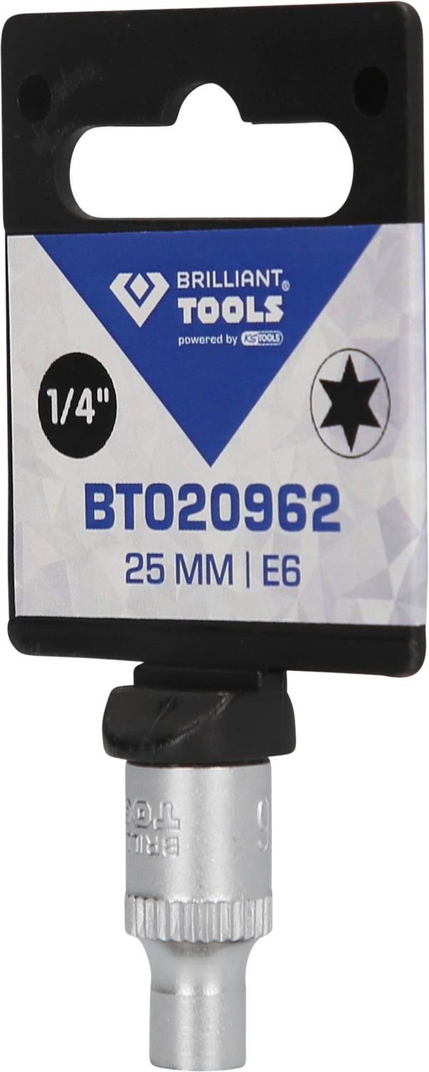 Zestaw wierteł firmy 'Brilliant Tools', 1/4", model BT020962, 25 mm, typ E6.