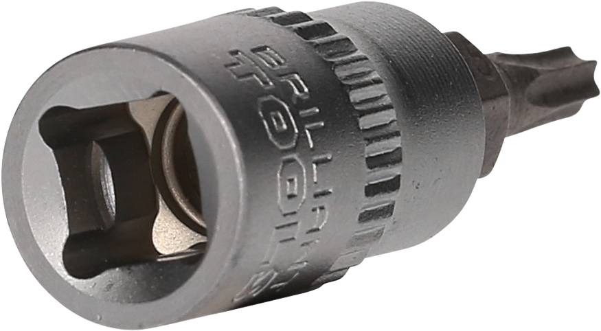 Wkład śrubokręta z uchwytem na bity, odpowiedni do precyzyjnych prac. Metalowa, solidna konstrukcja, z rowkowanym uchwytem.