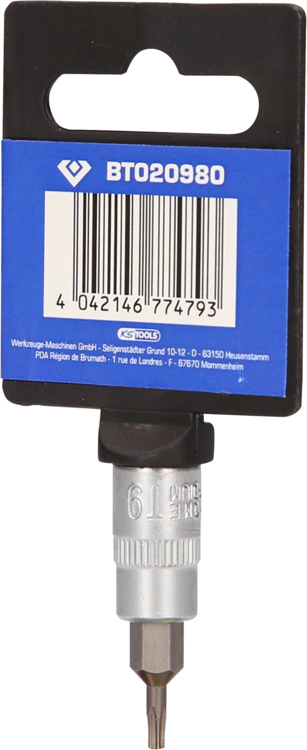 Bit w opakowaniu z kodem kreskowym i numerem produktu BT020980 na górze. Zawiera również informacje o producencie.