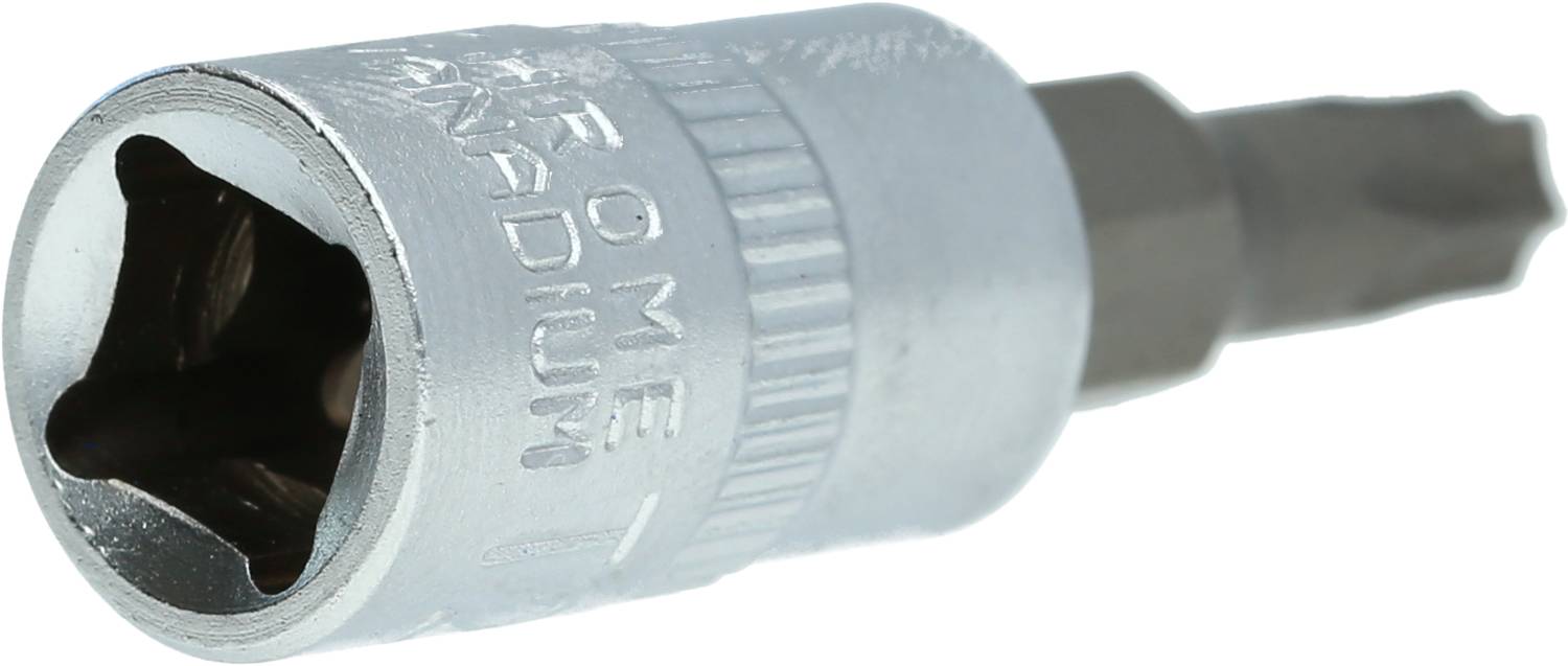 'Nasadka klucza wykonana ze stali chromowo-wanadowej, z bitem wkrętaka Torx.'