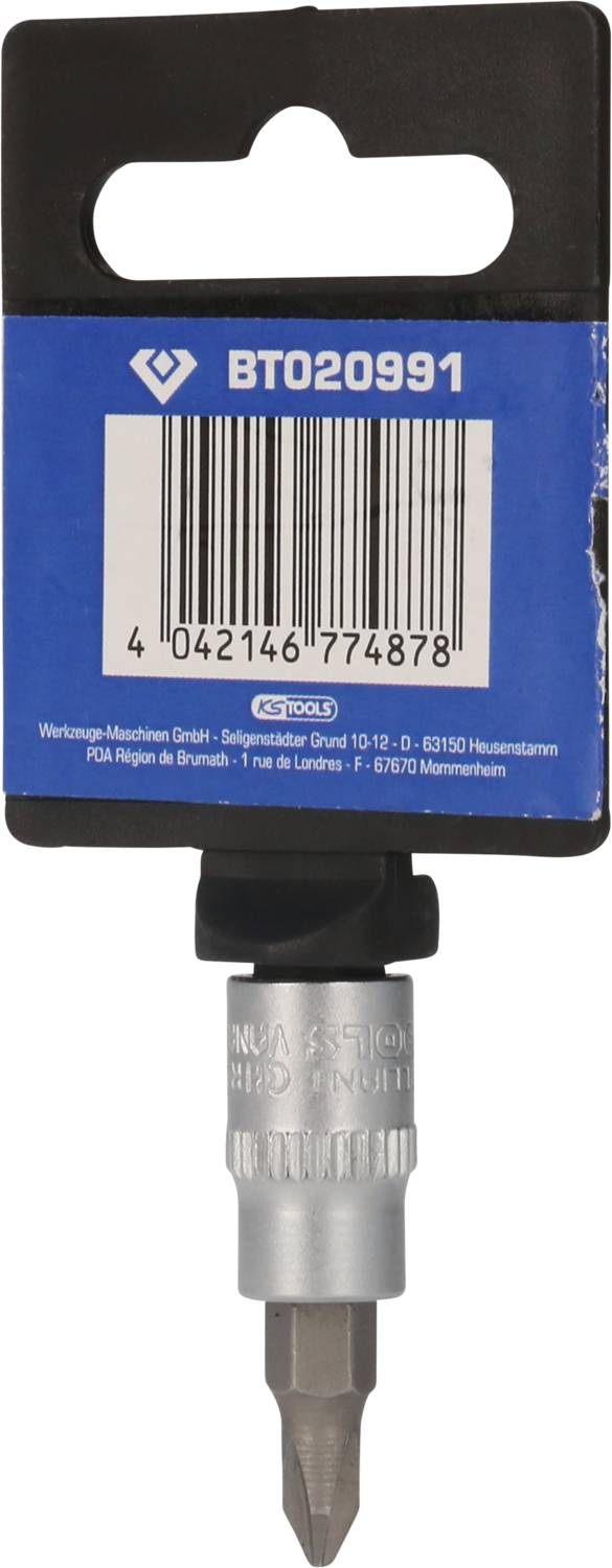 Nasadka bitowa w opakowaniu z kodem kreskowym i numerem produktu BTO20991, odpowiednia do maszyn wszelkiego rodzaju.