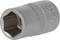 Sześciokątna nasadka klucza zapadkowego, 1/4 cala.