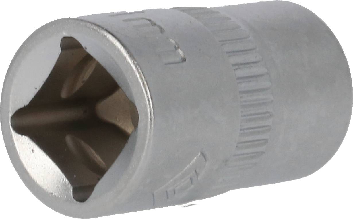 Metalowy nasadowy klucz nasadowy o kształcie cylindrycznym, służący do odkręcania lub dokręcania nakrętek i śrub o odpowiedniej wielkości.