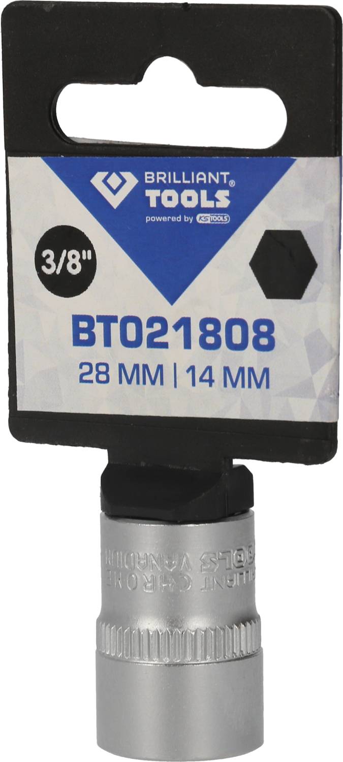 'Adapter nasadki od Brilliant Tools, numer artykułu BT021808, rozmiar: 28 mm | 14 mm. Kompatybilny z systemami 3/8".'