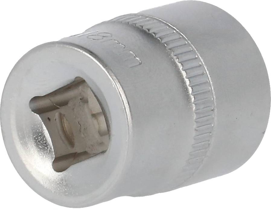 Metalowa nasadka sześciokątna, przeznaczona do klucza lub grzechotki, stosowana w pracach mechanicznych.