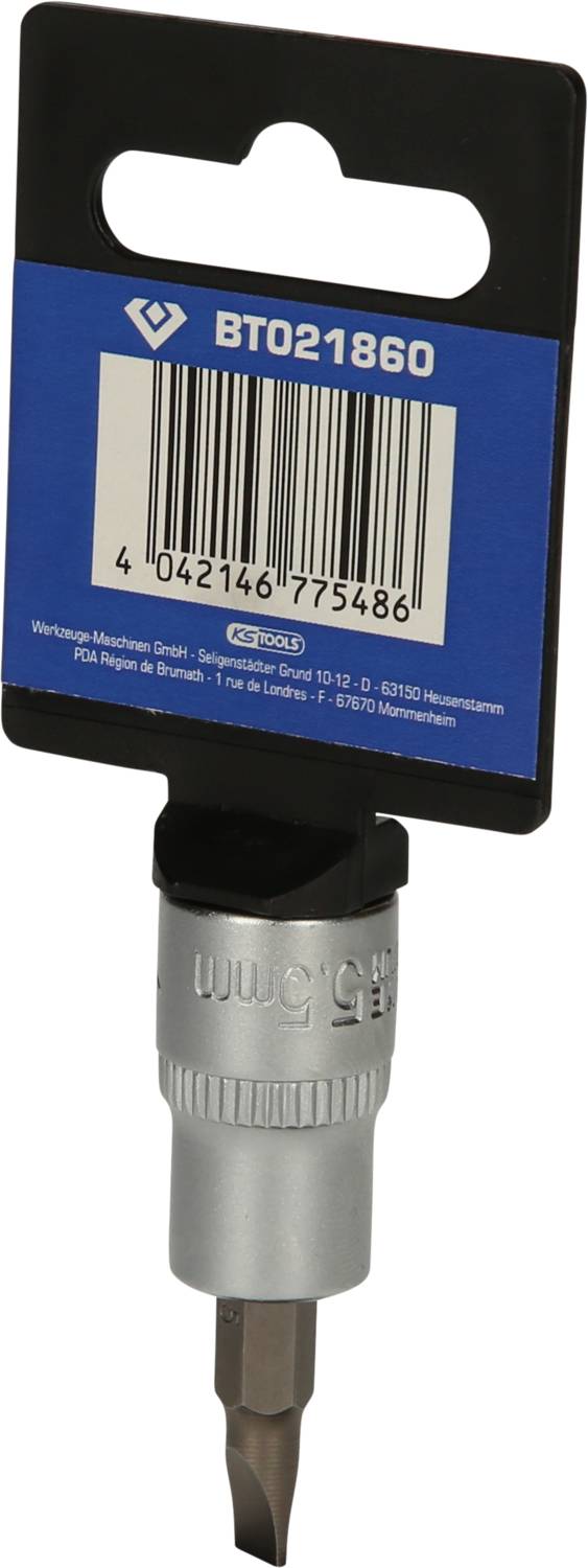 Nasadka wkrętakowa z kodem kreskowym w niebieskim opakowaniu, numer artykułu BT021860, od Verlagshaus Handels GmbH, Niemcy.