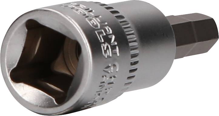 Sześciokątny, srebrny bit wkrętakowy z napisem 'BRILLIANT TOOLS'.