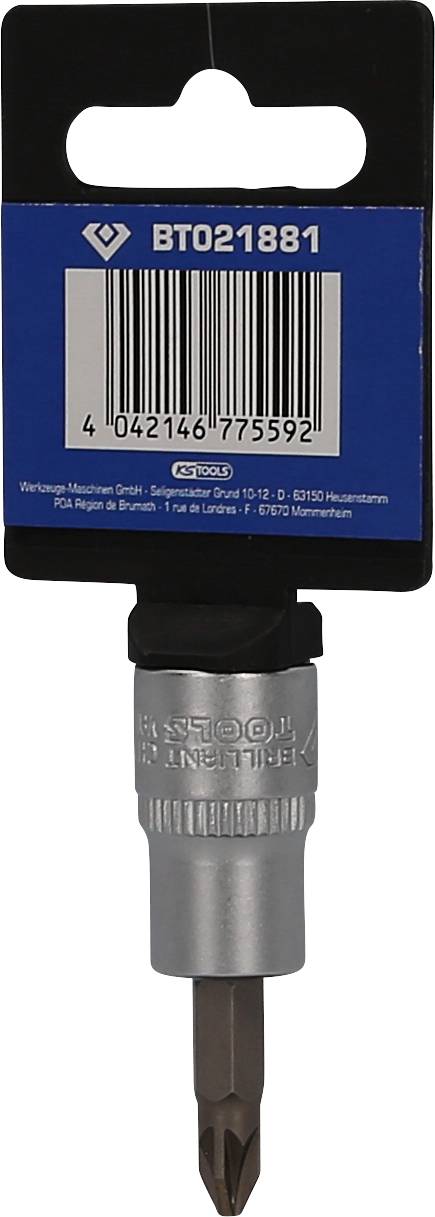 Nasadka wkrętakowa na bity BT021881, opakowanie zawiera nazwę produktu i kod kreskowy.