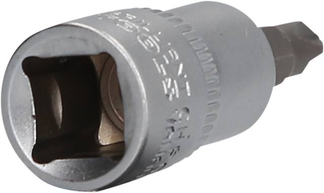 'Adapter bit z czworokątnym uchwytem i bitem sześciokątnym. Wykonany z metalu, odpowiedni do ręcznych lub elektrycznych narzędzi do wkręcania.'