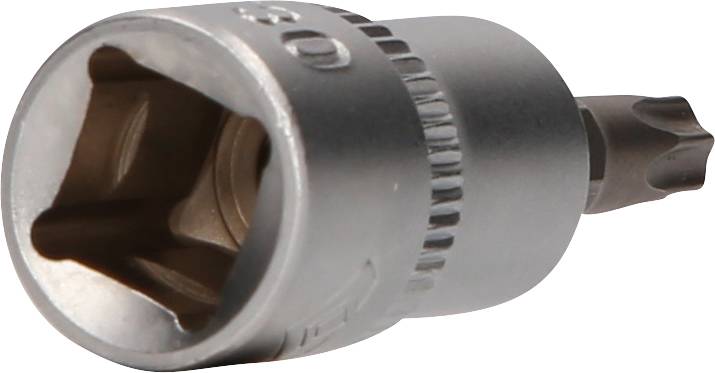 Wkładka wkrętakowa z końcówką Torx i kwadratowym chwytem, przeznaczona do odkręcania lub dokręcania śrub w zastosowaniach maszynowych.