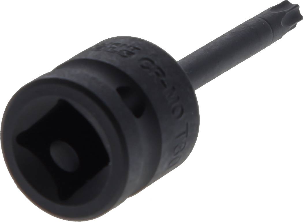 Zbliżenie czarnego wkładu śrubokręta z końcówką Torx.