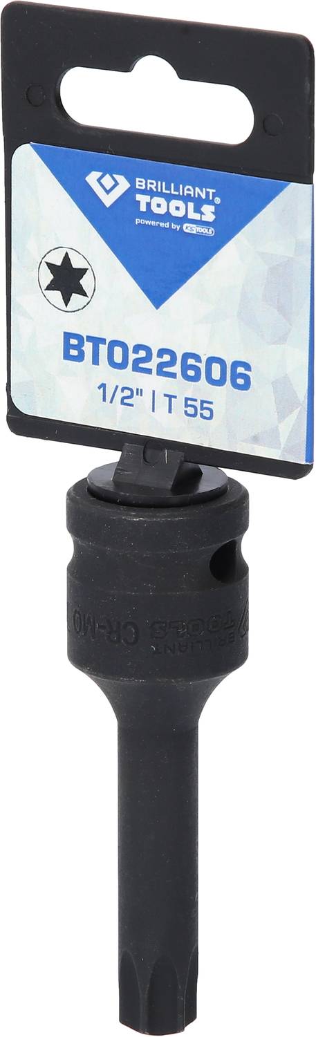 'Klucz nasadowy gwiazdkowy BT022606, rozmiar 1/2", T 55, firmy Brilliant Tools.'