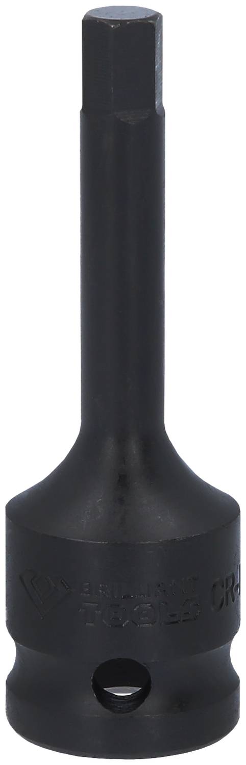 Czarny długi bit klucza z sześciokątną główką, odpowiedni do stosowania z narzędziami śrubującymi.
