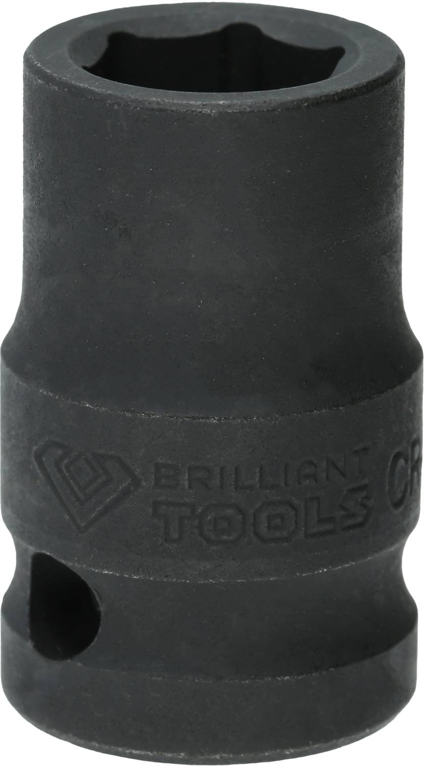 Czarna nakrętka z wytłoczonym napisem 'BRILLIANT TOOLS'. Używana do prac mechanicznych.