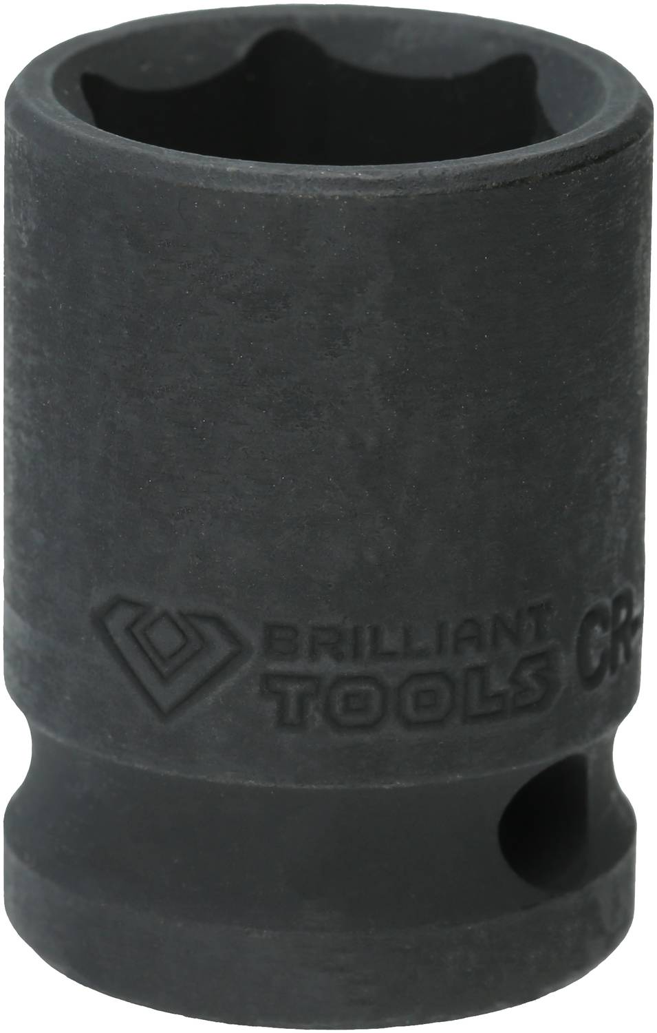 Czarny nasadowy klucz udarowy z napisem 'BRILLIANT TOOLS CR-MO'.