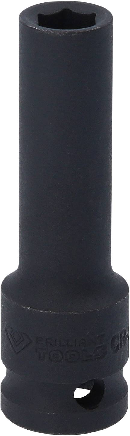 Czarny klucz nasadowy z sześciokątnym otworem, przeznaczony do prac przy połączeniach mechanicznych.