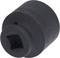 Czarna, cylindryczna nakrętka ze stali CR-MO, o rozmiarze 32 mm, stosowana w połączeniach śrubowych, solidna i trwała.